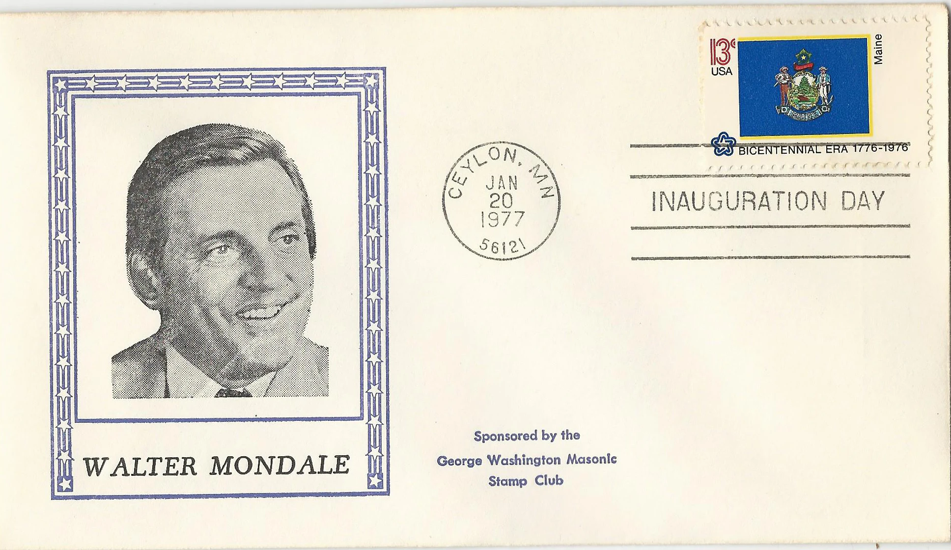 Inauguration VP Walter Mondale Postmark #1: Washington, DC&hellip;